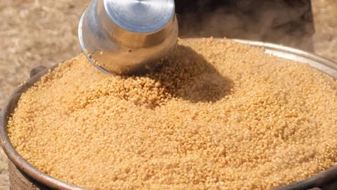 Bulgur is being cooked Stock Footage 294037458