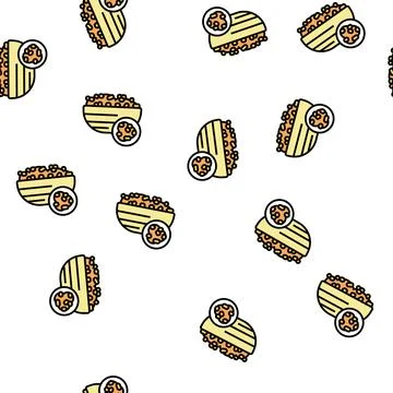 Bulgur groat vector seamless pattern 库存插图