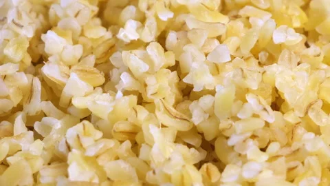 Bulgur wheat grains arranged in a random pattern Stock Footage 282727697