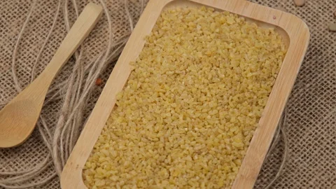 Bulgur wheat rotate 스톡 동영상 260480096