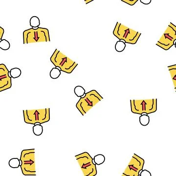 Bulimia psychological problems vector seamless pattern Stock Illustration