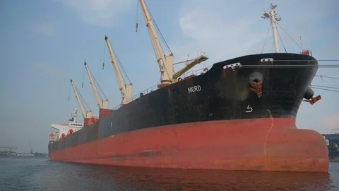  Bulk carrier Nord in 4K. Stock Footage 113211145