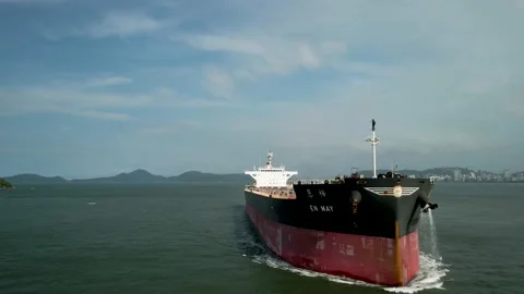 Bulk Carrier Ship "En May" sailing in the Atlantic Ocean Stock Footage 172575831