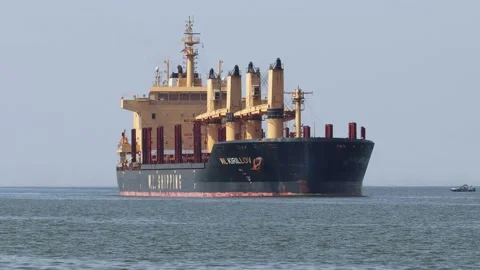Bulk carrier ship Stock Footage 205931387