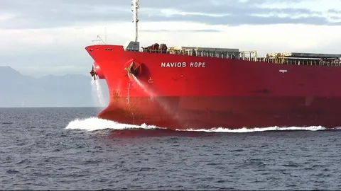 Bulk carrier transport vessel Stock Footage 114200212