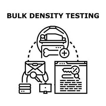 Bulk density testing concept vector illustration Illustrazione stock
