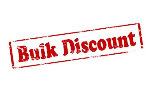 Bulk discount Stock Illustration