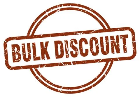 Bulk discount stamp Stock Illustration