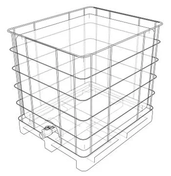 Bulk fluid shipping containers Illustrazione stock