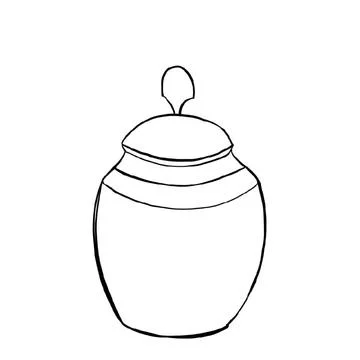 Bulk food storage container  Stock Illustration