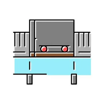 Bulk handling system color icon vector illustration Stock Illustration