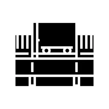 Bulk handling system glyph icon vector illustration Stock Illustration