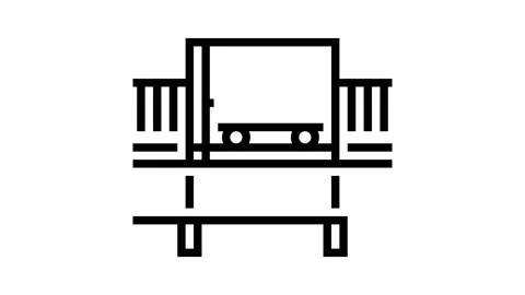 Bulk handling system line icon animation Stock Footage 165331678