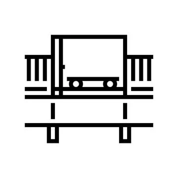 Bulk handling system line icon vector illustration Stock Illustration