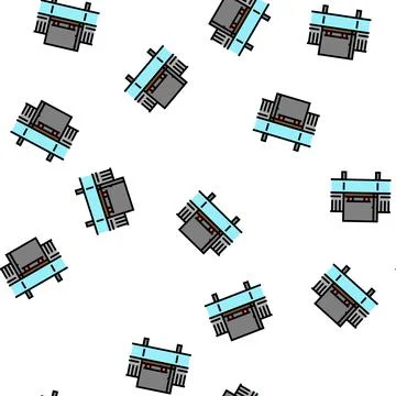 Bulk handling system vector seamless pattern Stock Illustration