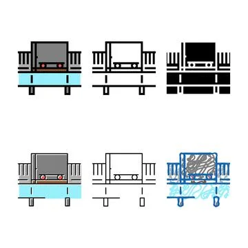 Bulk handling types system color icon vector Stock Illustration