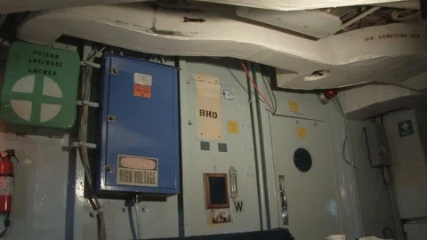 Bulk head on Coast Guard Cutter at the inner harbor in Baltimore, Maryland US Stock Footage 105543558