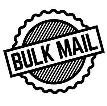 Bulk mail stamp on white Stock Illustration