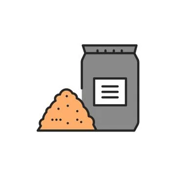 Bulk materials color line icon. Pictogram for web page, mobile app, promo. Stock-Illustration