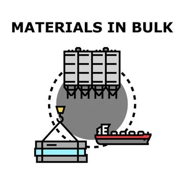 Bulk materials handling logistics and global transportation system イラスト素材