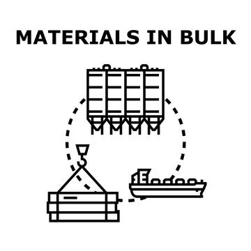 Bulk materials handling logistics and global transportation system イラスト素材