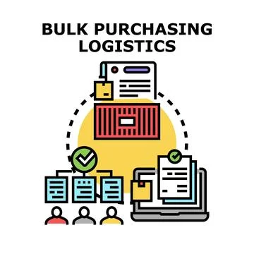 Bulk purchasing logistics streamlining supply chain management 库存插图