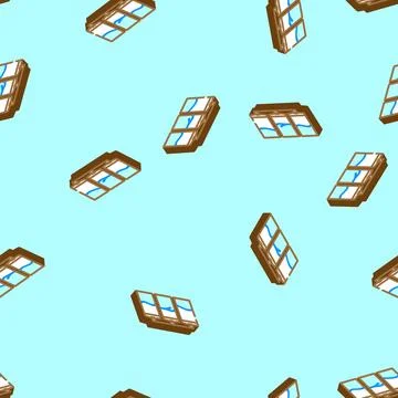 Bulk storage cement production isometric icon seamless pattern Illustrazione stock