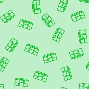Bulk storage cement production line vector seamless pattern Illustrazione stock