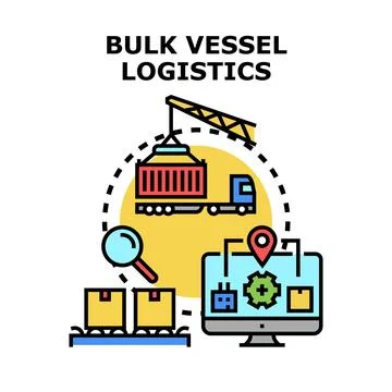 Bulk vessel logistics operations manage global cargo distribution 库存插图