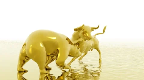 Bull and bear Stock Footage 41234649