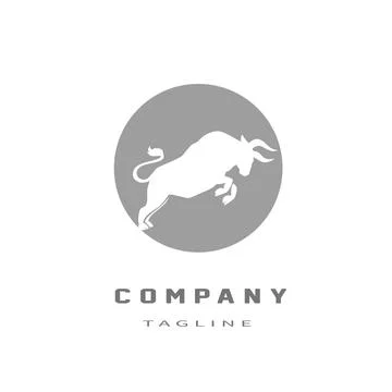 Bull design logo Stock Illustration