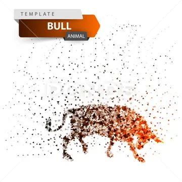 Bull dott illustration. Splatter, glare, sun. Stock Illustrationen