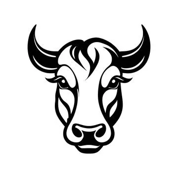 Bull head design vector template. Farm animal head mascot for logo, emblem,.. Stock-Illustration