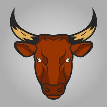 Bull head icon. Stock Illustration