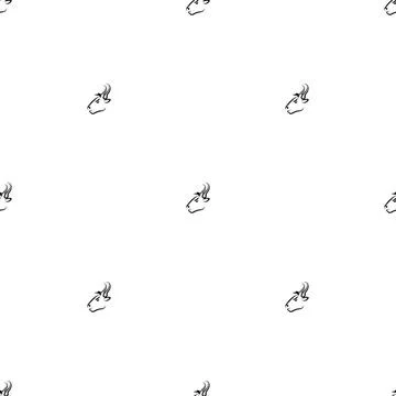 Bull Head Icon Seamless Pattern Bull Head Icon Seamless Pattern. Farm Cow ... Stock Photos