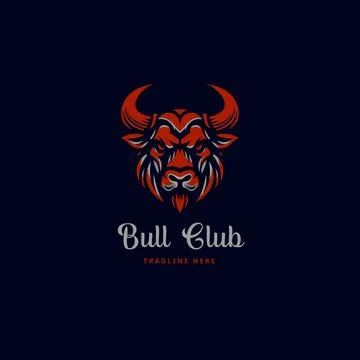 Bull head logo design vector template. Buffalo logo vector illustration. Wi.. Stock Illustration