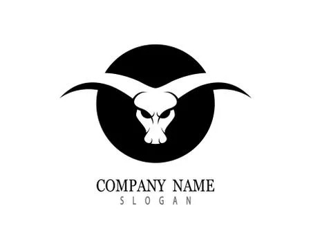 Bull head vector icon Stock Illustration