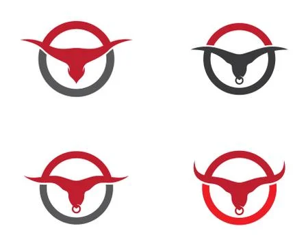 Bull head vector icon illustration Stock Illustration