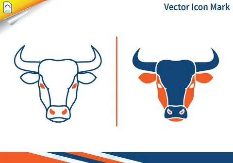 Bull head vector icon logo template for branding or mascot. Stock-Illustration