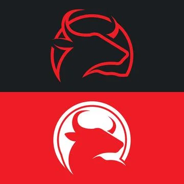 Bull head vector logo design Stock Illustration