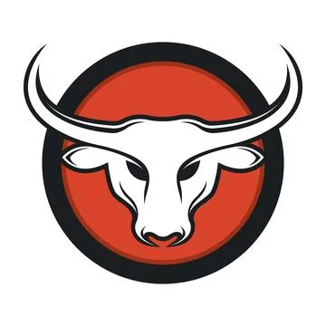 Bull head vector logo design Stock Illustration