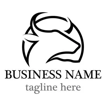 Bull head vector logo design Stock Illustration