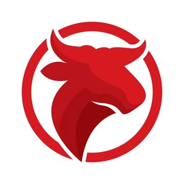 Bull head vector logo design Stock Illustration