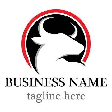Bull head vector logo design Stock Illustration