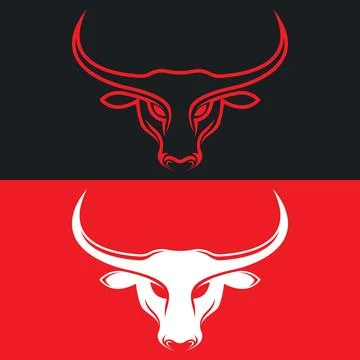 Bull head vector logo design Stock Illustration