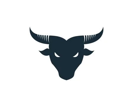 Bull Horn Icon Vector Logo Template Illustration Design Stock Illustration