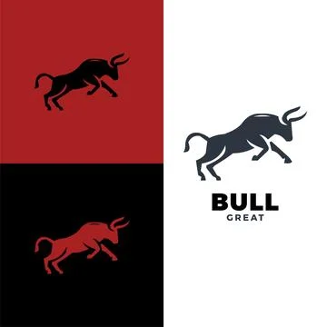 Bull icon logo design template Stock Illustration