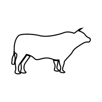 Bull it is black icon . Stock Illustration