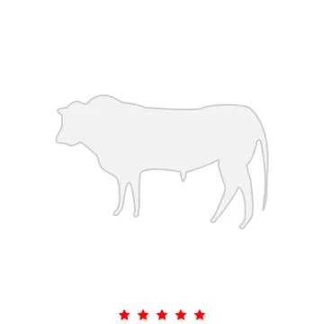 Bull it is icon . Stock Illustration