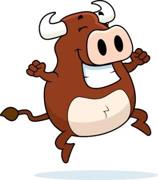 Bull Jumping Stock Illustration